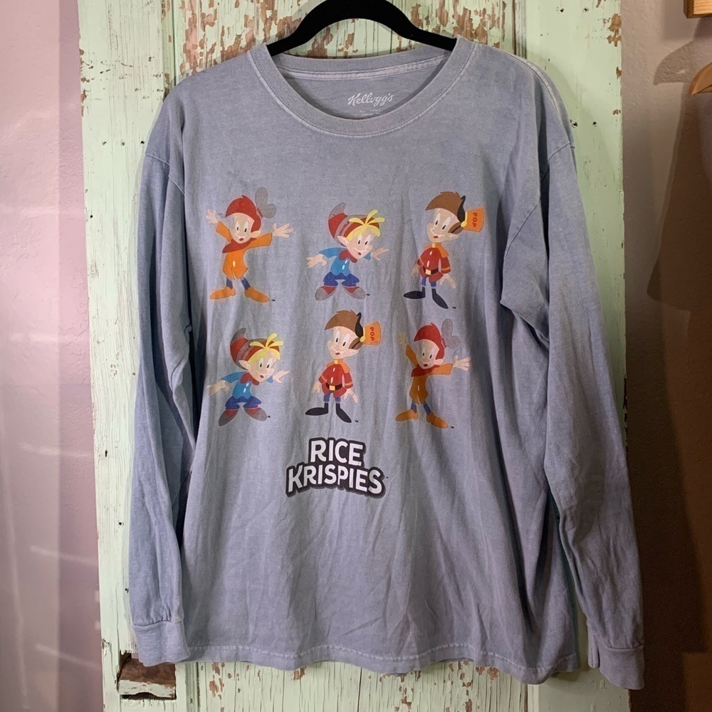 Unisex Kellogg’s Rice Krispies Blue Long Sleeve Shirt